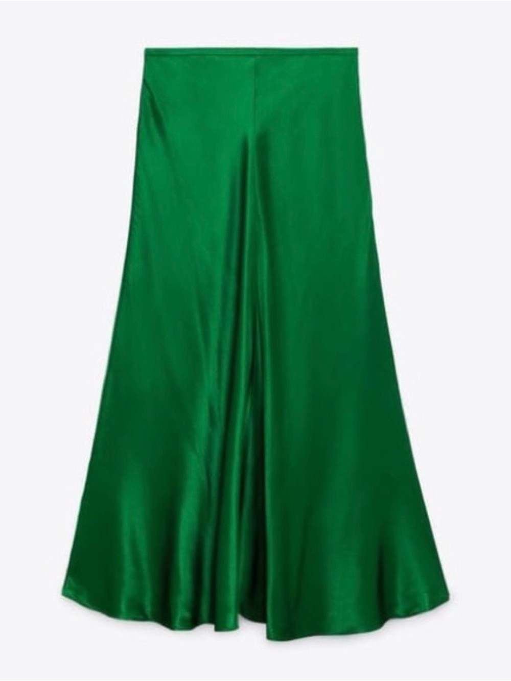 Zara Emerald Green Satin Madi Skirt